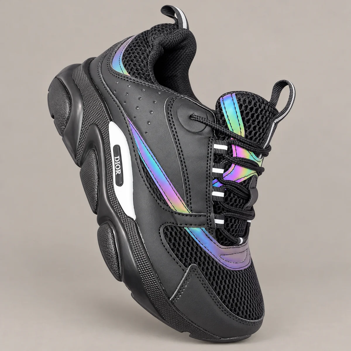 Dior B22 Sneakers — warm stone-gray studio cover